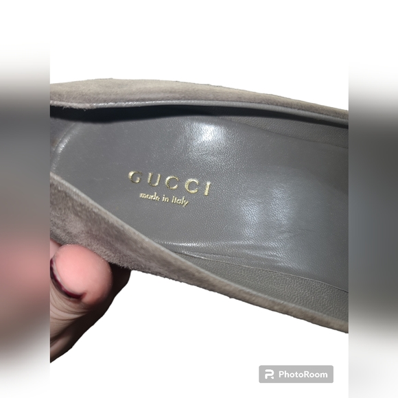 GUCCI Gray Suede Pumps (flawed) - Picture 7 of 14
